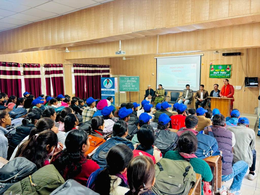 Cancer Awareness Program at Pandit Chiranjilal Sharma Government College